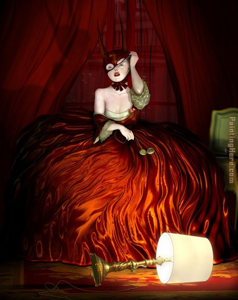 Red dress painting - Unknown Artist Red dress art painting Red dress painting - Unknown Artist Red dress art painting